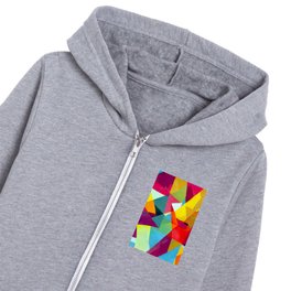 The Abstract Bohemian, Contemporary Geometric Shapes Painting, Eclectic Colorful Maximalist Modern Kids Zip Hoodie