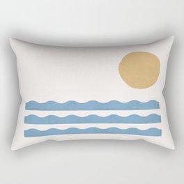 Sun Wave - Seascape Abstract  Rectangular Pillow