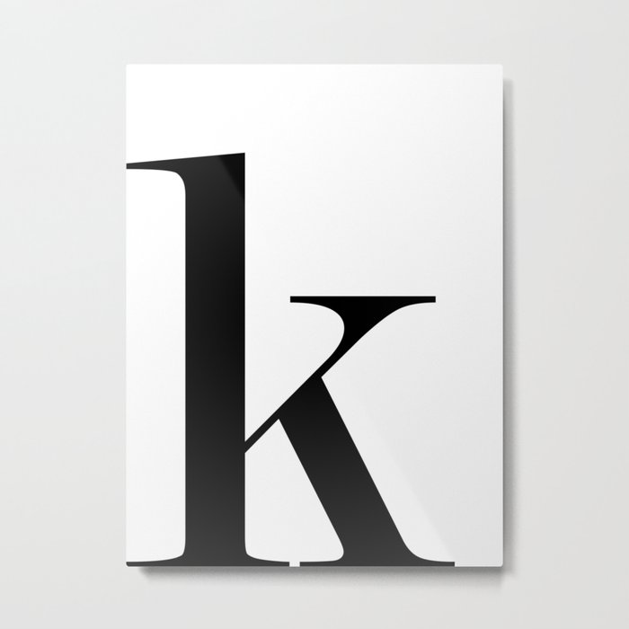 Monogram Series Letter K Metal Print By Raincityprints Society6