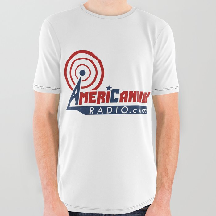 AmeriCanuckRadio.com Logo - Large All Over Graphic Tee