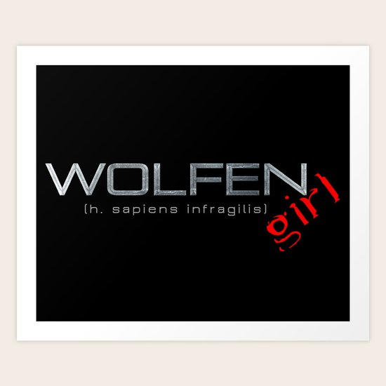 Wolfen Girl Art Print
