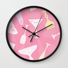 Cocktail Hour (Pink) Wall Clock