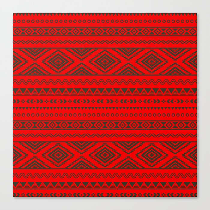 Tribal #9 * Ethno Ethnic Aztec Navajo Pattern Boho Chic Canvas Print