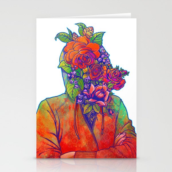 FLOWERS HEAD Stationery Cards