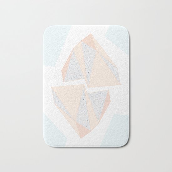 Abstract Iceberg Inspired with Terrazzo Patterns Bath Mat