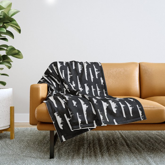 Battleship // Black Throw Blanket