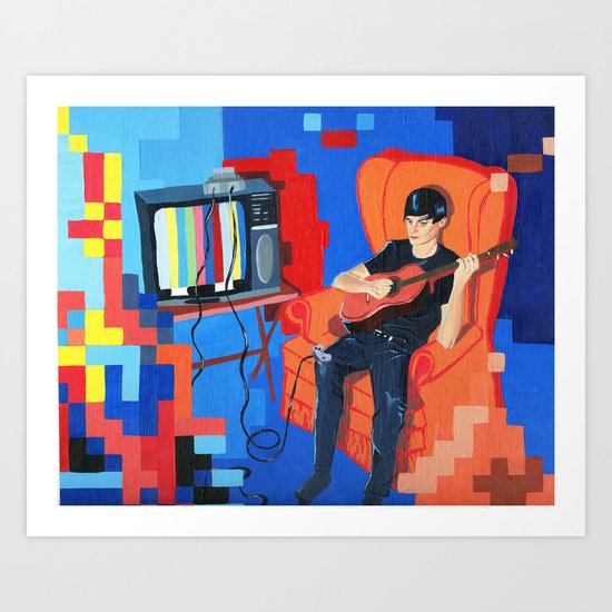 PIXEL BAND Art Print