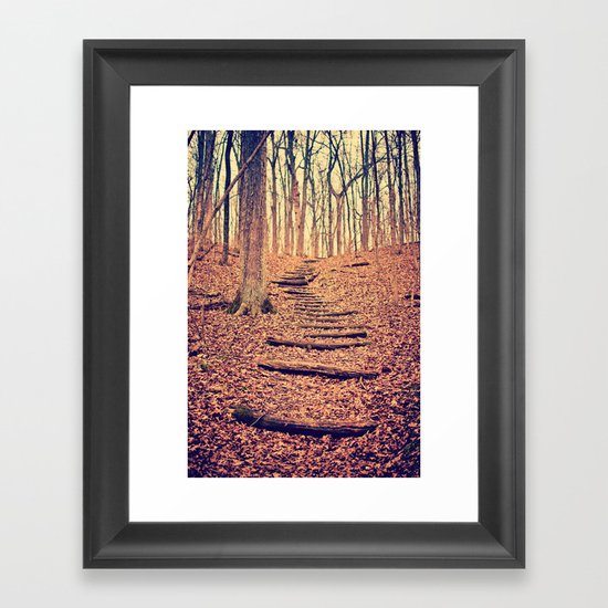 Path in the Woods Framed Art Print