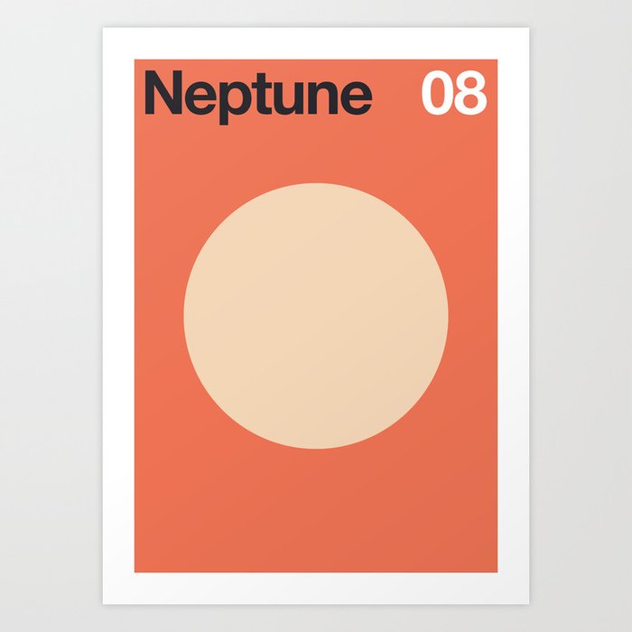 Neptune 08 - Minimal Planets Art Print