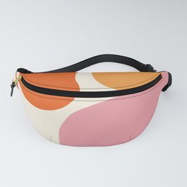 Orange And Pink Retro Groovy Shapes Pattern Fanny Pack | Peachy, Organicblobs, Graphicdesign, Organicshape, Terracottatones, Abstract, Colorful, Contemporary, Modern, Orangeandpink 