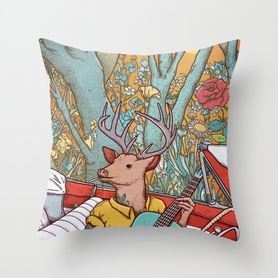 A ride and a song Throw Pillow
