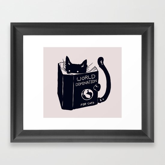 World Domination For Cats Framed Art Print