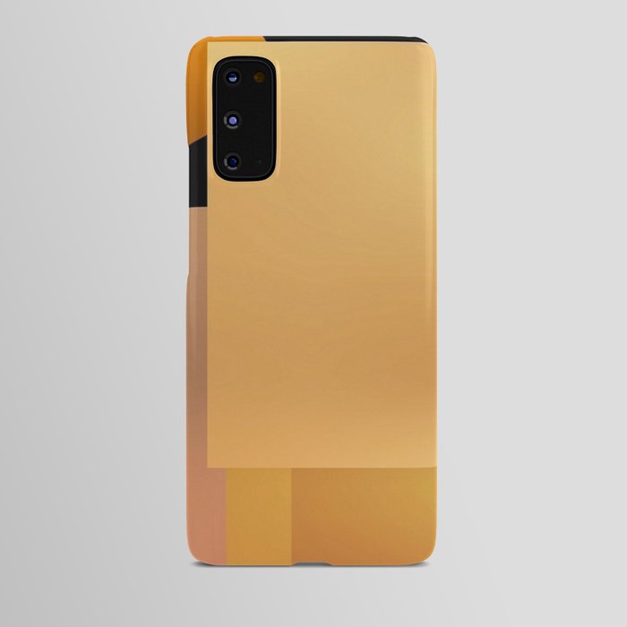 Bold Lit Color Blocks Sun Yellow Orange Black Android Case