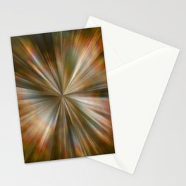 Digital glitch and orange brown aura Stationery Card