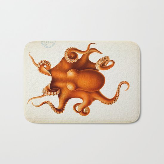 Octopus Cephalopod 1915 Bath Mat