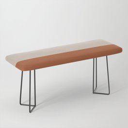 Minimalist Solid Color Block 1 in Putty and Clay Bench