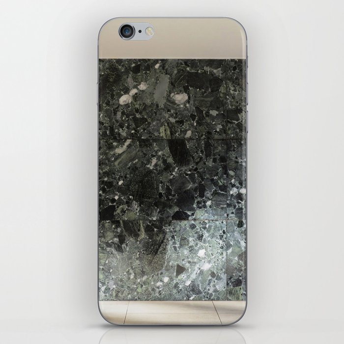 Barcelona's German Pavilion Alps Green Marble Wall by Mies van der Rohe iPhone Skin