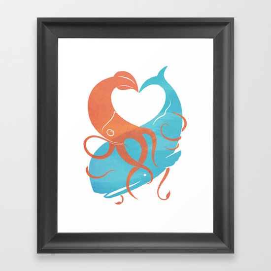 Hug It Out Framed Art Print
