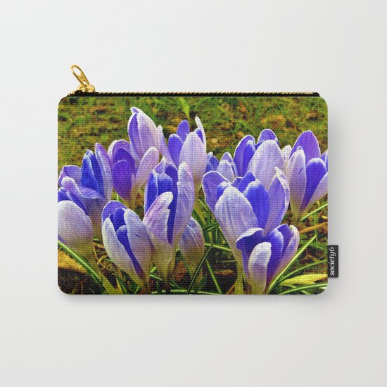 Blue Purple Crocuses Carry-All Pouch