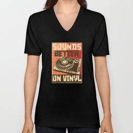 Vinyl Sounds Better V Neck T Shirt