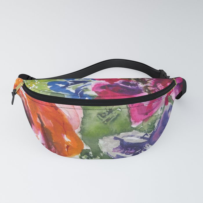 peony and rose (abstract) Fanny Pack