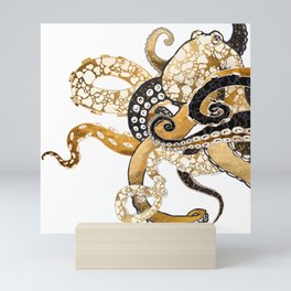 Metallic Octopus Mini Art Print