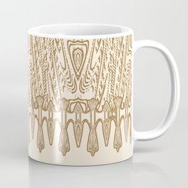 Sepia Macramé Arrowhead Chenille Lace Pattern Coffee Mug