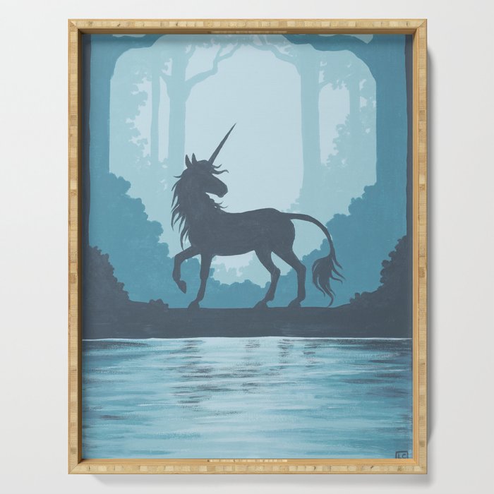 Blue Forest Unicorn Serving Tray