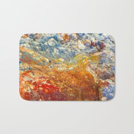 Rockfish Waterish Bath Mat | Irissandkuhler, Color, Digital, Texture, Nature, Pattern, Landscape, Rock, Hdr, Red 