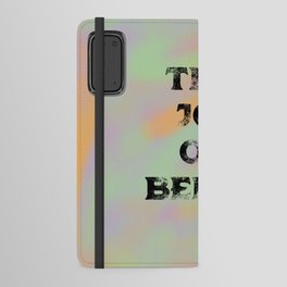 Psychedelic green and purple inspirational quote Android Wallet Case