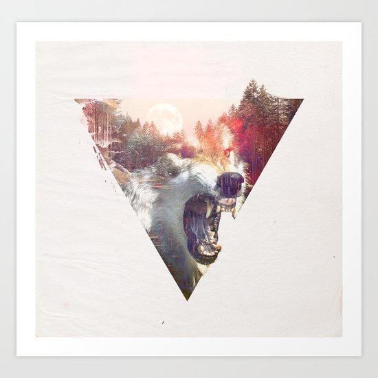daylight moon Art Print