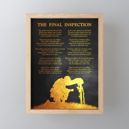 The Final Inspection - A Soldier's Poem Framed Mini Art Print