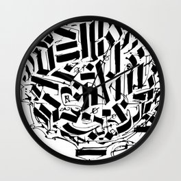 Arabic Font Wall Clocks For Any Decor Style Society6