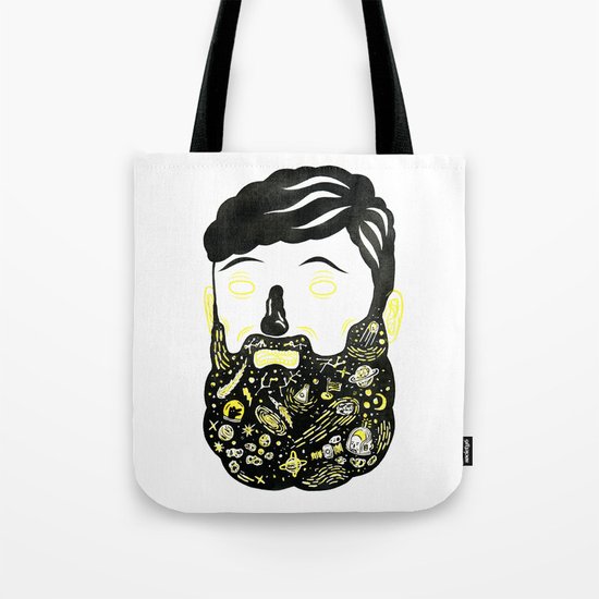 Space Beard Guy Tote Bag