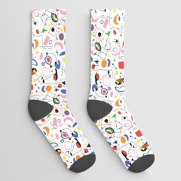 Surealism Art Miro Style Pattern Socks