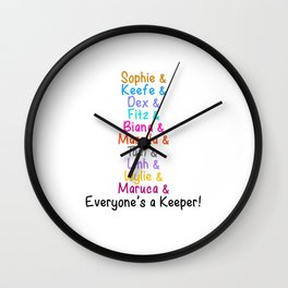 These Characters are KEEPERs Wall Clock | Graphicdesign, Typography, Digital 