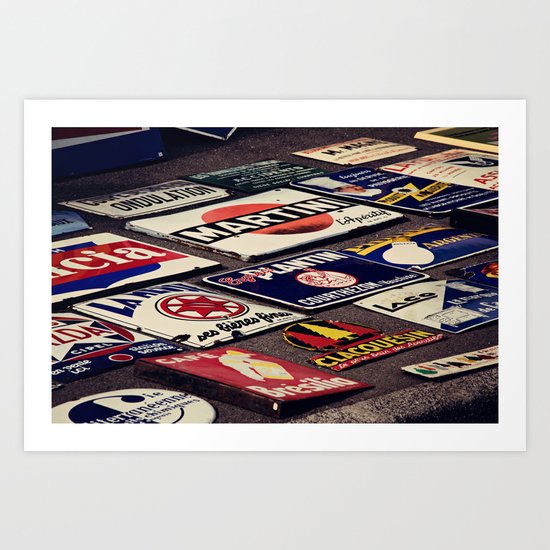 Vintage French Signs Art Print