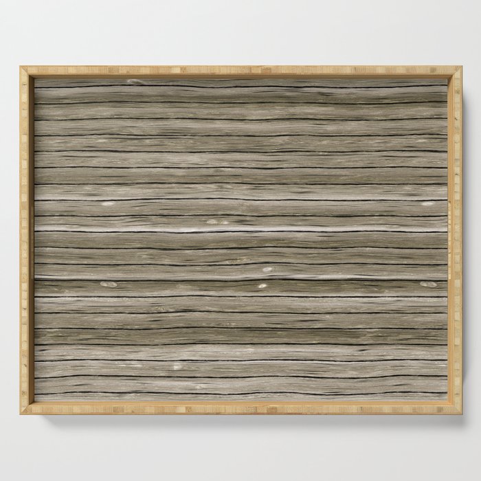 Light grey horizontal wood board Serving Tray
