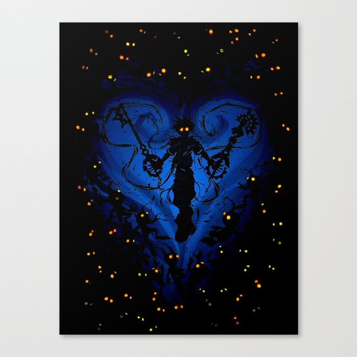 Dark Sora Kingdom Hearts Canvas Print By Mangasekai Society6