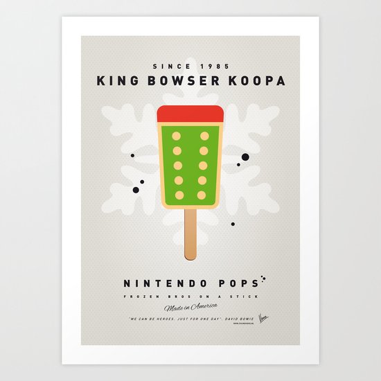 My NINTENDO ICE POP - King Bowser Art Print