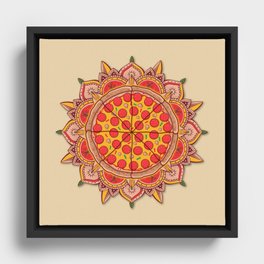 Sacred Pizza Framed Canvas
