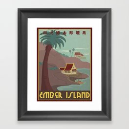 Ember Island Travel Poster Framed Art Print