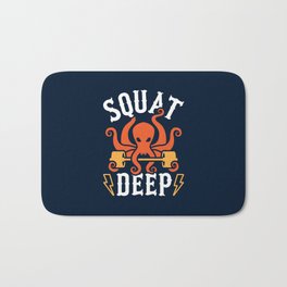 Squat Deep Kraken Bath Mat | Workout, Motivation, Squatdeep, Fitness, Powerlifting, Weightlifting, Popculture, Giantsquid, Releasethekraken, Octopus 