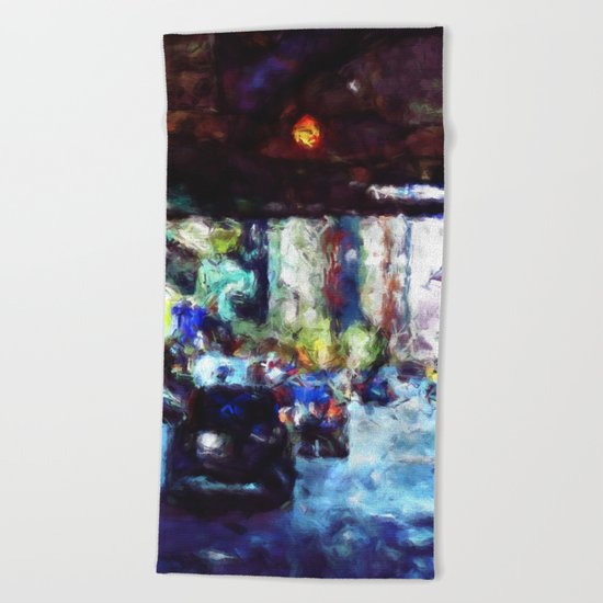 Traffic In The City Beach Towel