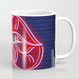Neon Lips  Coffee Mug