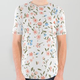 vintage dainty floral All Over Graphic Tee