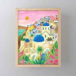 Santorini | Greece Framed Mini Art Print