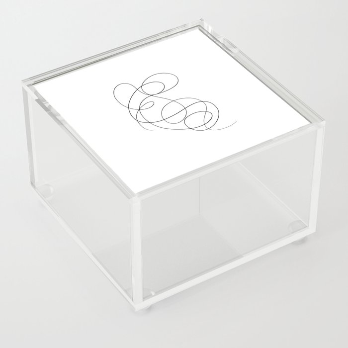 Beautiful Line Art Acrylic Box