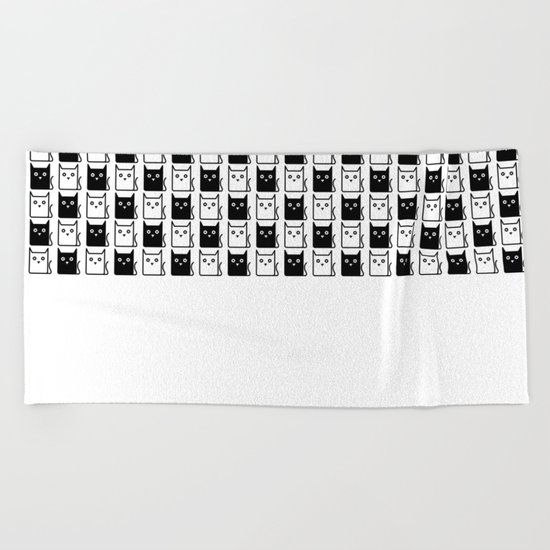 A Chess of Cats Beach Towel