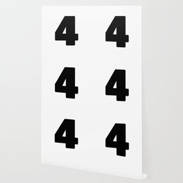4 (Black & White Number) Wallpaper